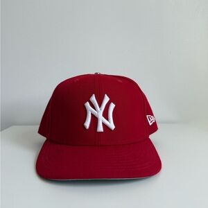 Red New Era Fitted Baseball Cap